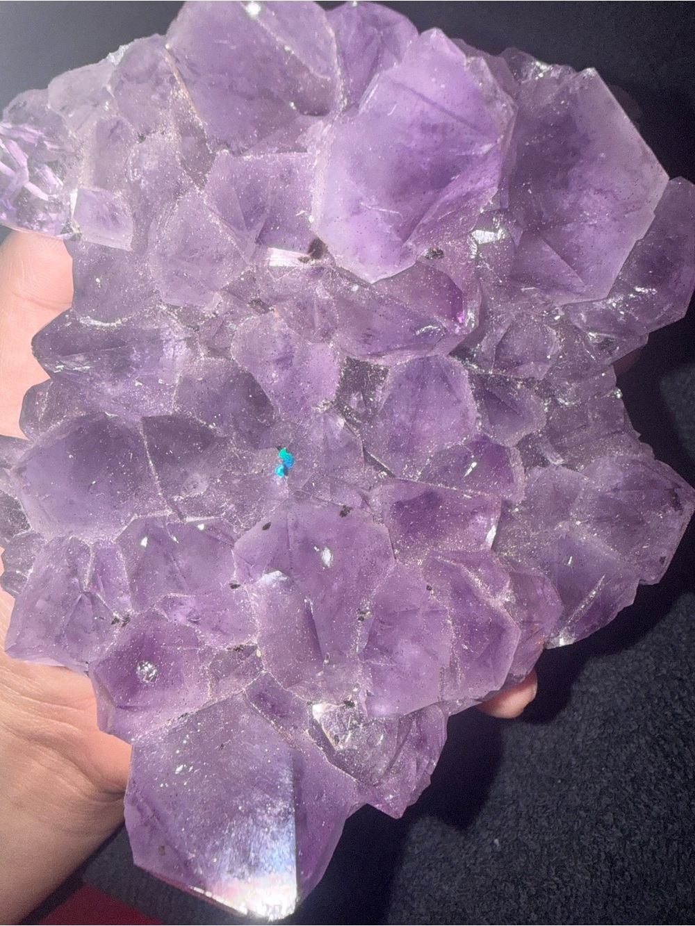 Purple Amethyst w/Pyrite Sparkles Cluster